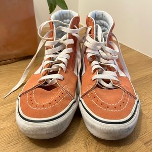 Orange suede VANS SK-8 Hi Tops size 9 women or men 7.5